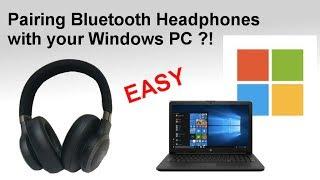 Pairing Bluetooth headphones to a Windows 10 Laptop or PC (How to) 