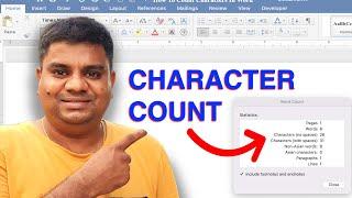 How To Count Characters In Word (MS Word)