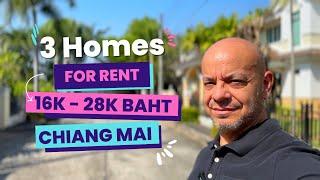 3 Homes for Rent in Chiang Mai Thailand Between 16,000 - 28,000 Baht