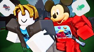 Mickey Mouse in VOICE CHAT.. (Roblox Bedwars)