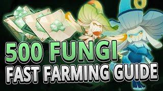 Fungi 500 Locations FAST FARMING ROUTE +TIMESTAMPS | Genshin Impact 3.0