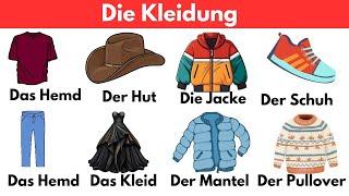 Die Kleidung | Clothes | German Clothing Vocabulary | A1 A2