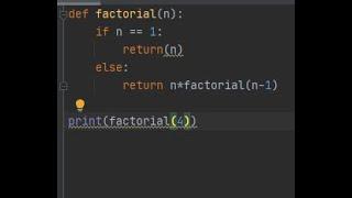 Python - Compute Factorial Of A Number W/ Recursion