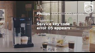 Service key error code 05 appears on the display of my Philips espresso machine.