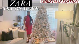 ZARA TRY ON HAUL! | CHRISTMAS OUTFIT IDEAS  2021| FALL WINTER OUTFITS 2021!