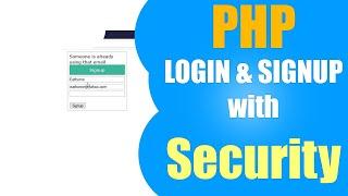 PHP Login & signup website with basic Security | MYSQL, CSRF tokens, prepared statements & more