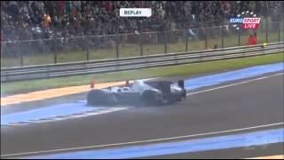 24 Hours of Le Mans Lucas Luhr Crashes