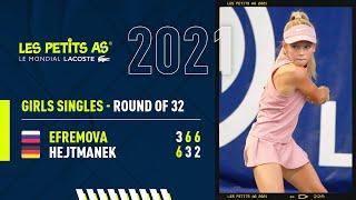 Les Petits As 2021 | Girls Round of 32 | Ksenia Efremova vs. Amelie Justine Hejtmanek