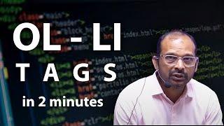 Ordered List in HTML in 2 minutes |  OL and LI Tags | HTML5 | PickupBiz Learning