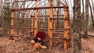 Building a Native American Longhouse with Hand Tools | The Best Natural Bushcraft Shelter