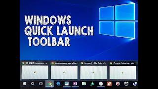 HOW TO RESTORE YOUR WINDOWS  QUICK LAUNCH TOOLBAR.