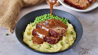 Vegan Meatloaf With Gravy (Gluten-Free And Healthy Recipe)