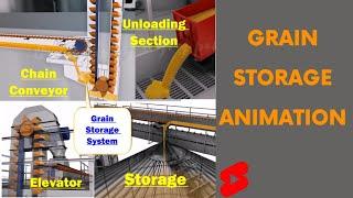Grain Storage 3D animation | Process flow |Operating a grain silo | Grain storage  #storage #grain