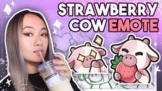 Twitch Emote Tutorial Speedpainting - Strawberry Cow Emotes!