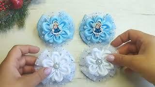 New Year's kanzashi bows/Master class/Everyone can do this/