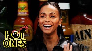 Zoe Saldaña Gets Scorched By Spicy Wings | Hot Ones