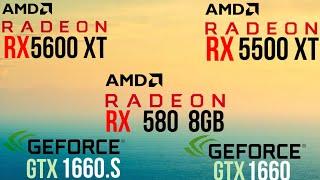 RX 5500XT 8GB VS RX580 8GBVS GTX 1660 VS GTX1660 SUPER VS RX 5600 XT 1080P BEST MIDRANG GPU IN 2021