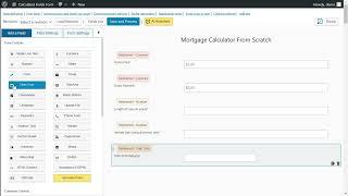 Creating a mortgage calculator with the Calculated Fields Form WordPress plugin from scratch.