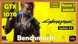 Cyberpunk 2077 Update 2.0 GTX 1070 - 1440p - 1080p - High Settings | Performance Benchmarks