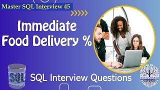 Immediate Food Delivery % | SQL Interview | Data Engineer Interview Question | FAANG Interview