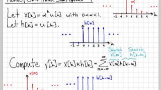 Reflect, Shift, and Sum Convolution Example #1 - DT Systems Part 2 (5/9)