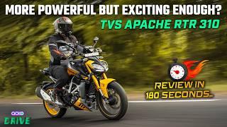 TVS Apache RTR 310 Review In 180 Seconds! Hits And Misses Of The Sportiest Naked Apache