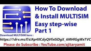 How to Download and Install MULTISIM Part 1