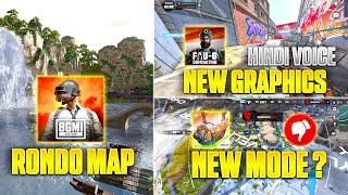 BGMI RONDO MAP NEXT UPDATE | FAUG DOMINATION NEW GRAPHICS HINDI VOICE PACK | INDUS NEW MODE 