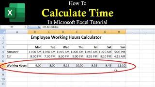 How to Calculate Time in Microsoft Excel 2016 Tutorial | The Teacher