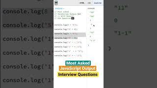 (Q-5) Most Asked JavaScript Output Interview Questions #interview #frontend #react #reactnative