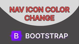 Nav icon color change in bootstrap