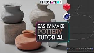 Tutorial | How to easily make Pottery in C4D | Redshift | Project file