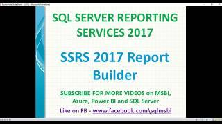 SSRS 2017 Report Builder | report builder installation