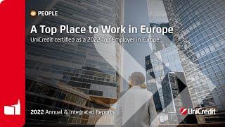 A Top Place to Work in Europe - UniCredit certified as a 2022 Top Employer in Europe