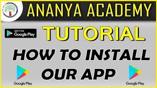 Ananya Academy App Tutorial | How To use Ananya Academy App | How to purchase any course