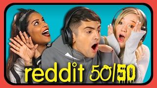 YOUTUBERS REACT TO REDDIT 50/50 Challenge