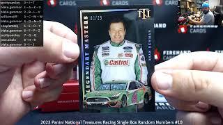 6/12/2024 2023 Panini National Treasures Racing Single Box Random Numbers #10