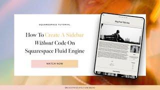 How To Add Sidebar To Your Blog Without Code On Squarespace Fluid Engine #squarespace #tutorial