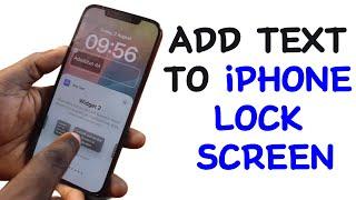 How to Add Text on iPhone Lock Screen