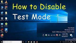 How to disable test mode windows 10 pro 2022