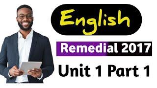 Remedial English unit 1 part 1 : Hobbies and Crafts #remedial_2017