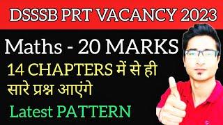 DSSSB PRT MATHS LATEST PATTERN 2023