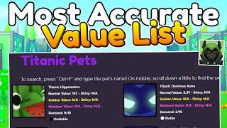 I Made the BEST Value List in Pet Simulator X