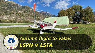 Autumn flight with a Robin to Valais  | Triengen (LSPN) ︎ Raron (LSTA) | VFR