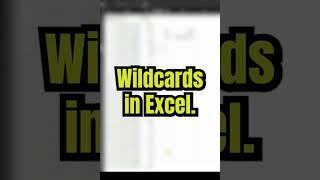 Wildcard in Microsoft Excel - Full explanation in 2 minutes