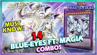 14 BLUE-EYES FT. DRAGON MASTER MAGIA MUST KNOW COMBOS IN YUGIOH MASTER DUEL