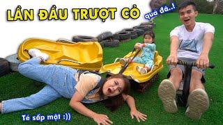 Gia Đình Chị Linh Nhi Lên Núi Du Lịch - Lần Đầu Chơi Trượt Cỏ Và Cái Kết (Sliding Grass)