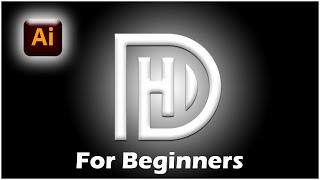 H+D (HD) Letter Logo Tutotrial in Simple Steps.