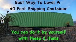 The Best Way To Level a Conex Box Shipping Container