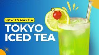 How to Make a Tokyo Iced Tea | Best Green Cocktail! | Strong Drinks